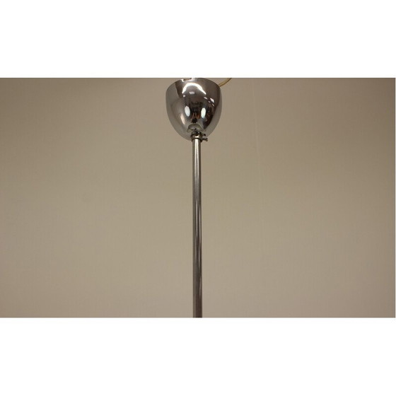 Image 1 of Klassische Bauhaus-Pendelleuchte aus Chrom und Glas für Napako, 1930
