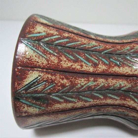Image 1 of Accolay Vase Keramik Vegetationsdekor Signiert