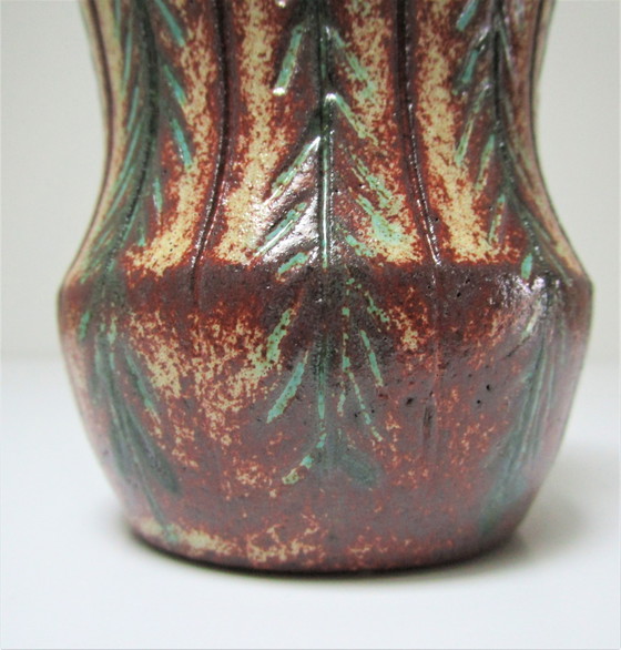 Image 1 of Accolay Vase Keramik Vegetationsdekor Signiert