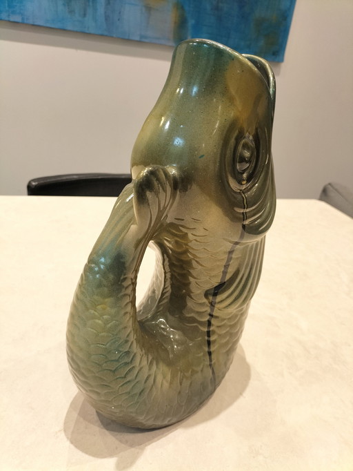 Vase Japanischer Karpfen Signiert