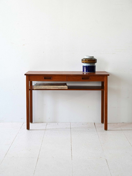 Image 1 of Vintage Teak Konsolentisch