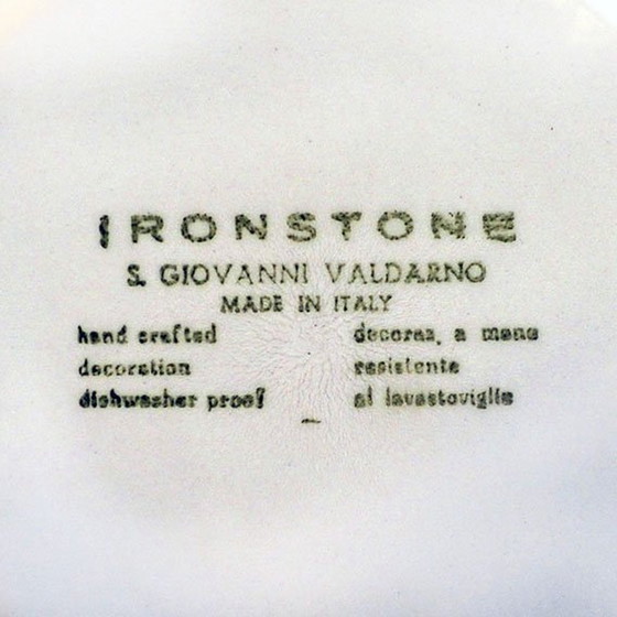 Image 1 of Satz von 6 handbemalten Desserttellern San Giovanni Valdarno - Made in Italy