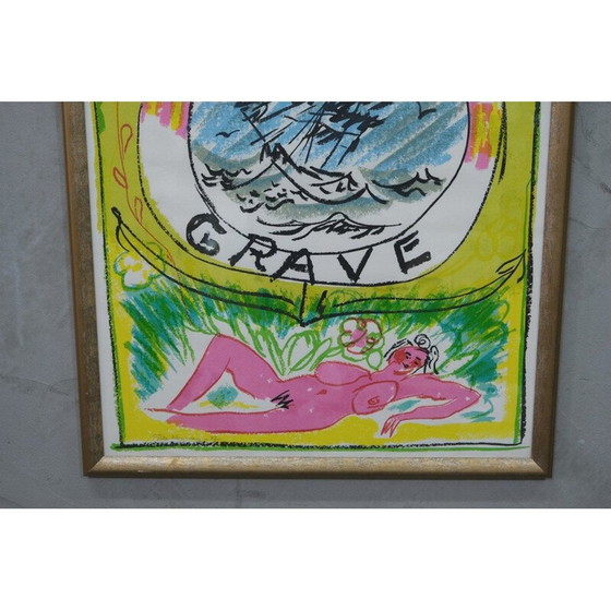 Image 1 of Handsignierte Lithographie von Gösta Werner, 1972