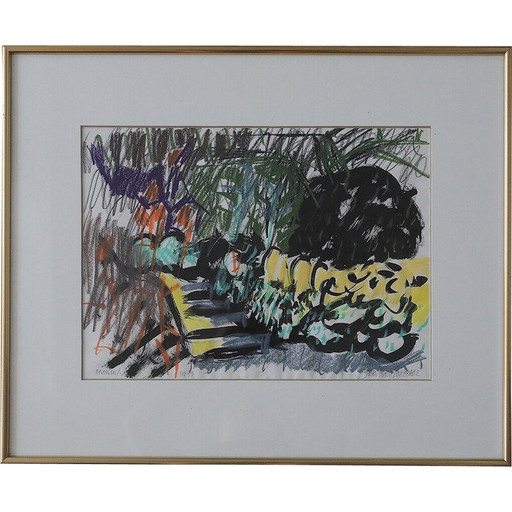 Vintage-Gemälde von Johan Adam Linneballe, 1993