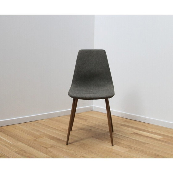 Image 1 of Satz von 4 Vintage-Stoffstühlen mit Metallbeinen