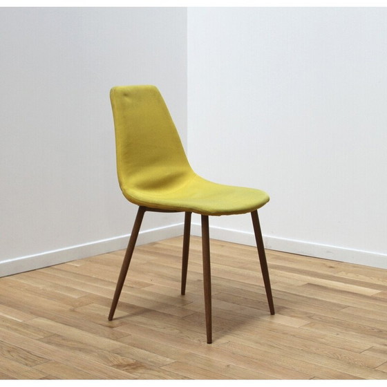 Image 1 of Satz von 4 Vintage-Stoffstühlen mit Metallbeinen