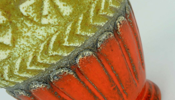 Image 1 of 1960er Jahre Vase Krug abstraktes Muster Bay Keramik WGP Modell 73 30