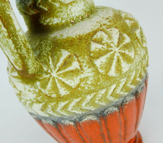 Image 1 of 1960er Jahre Vase Krug abstraktes Muster Bay Keramik WGP Modell 73 30