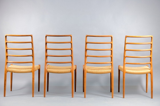 Image 1 of 4x JL Møllers Modell 83 Esszimmerstühle von Niels Otto Møller