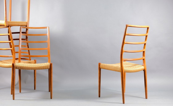 Image 1 of 4x JL Møllers Modell 83 Esszimmerstühle von Niels Otto Møller