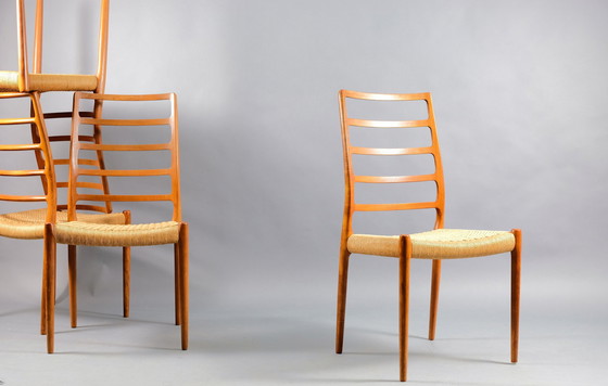 Image 1 of 4x JL Møllers Modell 83 Esszimmerstühle von Niels Otto Møller