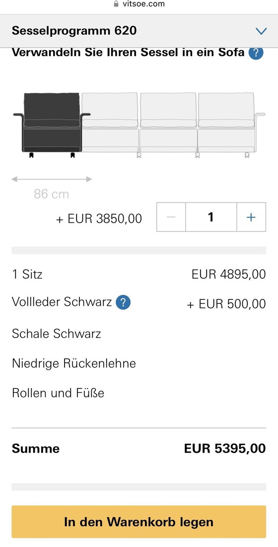 Image 1 of Vitsoe 620 Sesselprogramm von Dieter Rams Sessel Armlehnstuhl