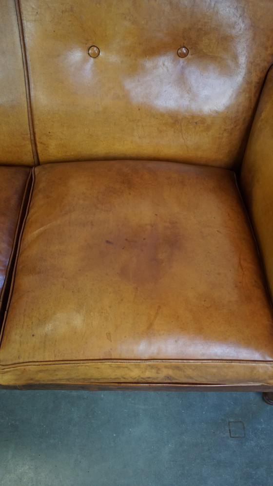 Image 1 of 2-Sitzer-Designersofa aus Schafsleder