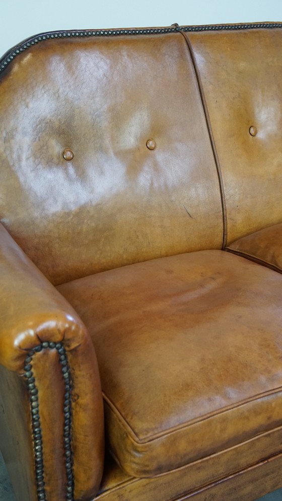 Image 1 of 2-Sitzer-Designersofa aus Schafsleder