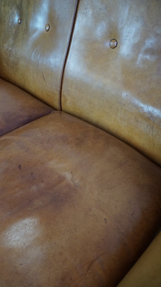 Image 1 of 2-Sitzer-Designersofa aus Schafsleder