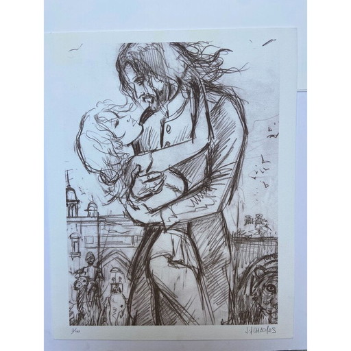 Vintage-Lithographie india dreams 3 von Jean-Francois Charles