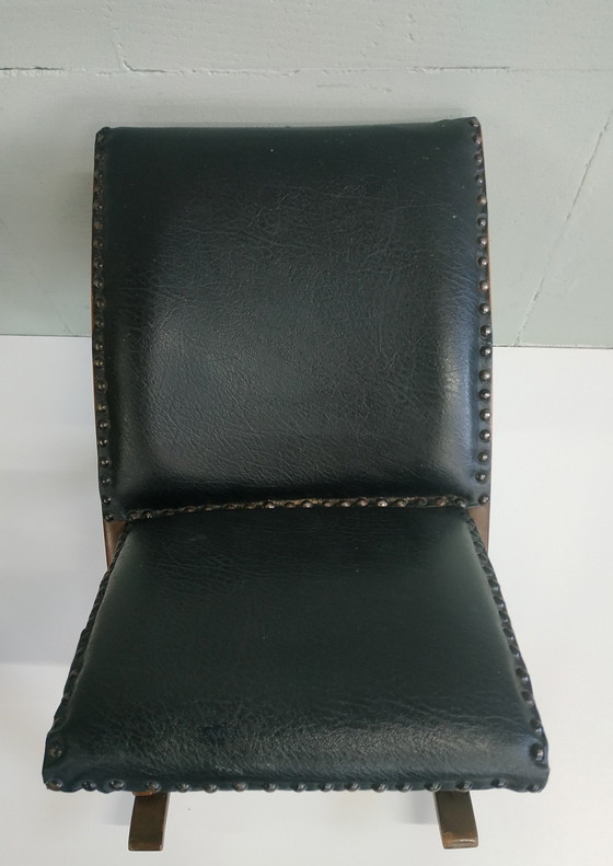 Image 1 of Vintage Classic 50er/60er Jahre Swing Fußhocker