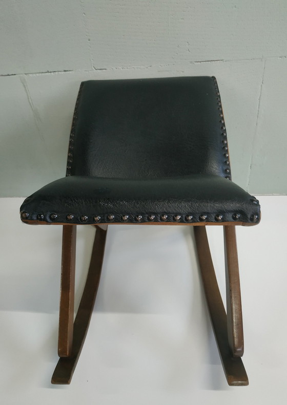 Image 1 of Vintage Classic 50er/60er Jahre Swing Fußhocker