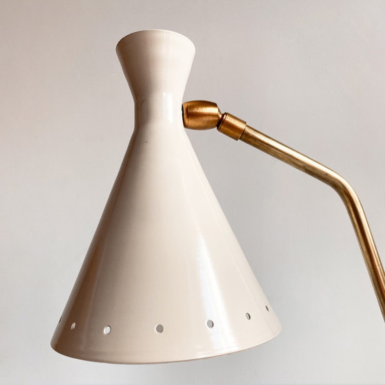 Image 1 of Paar Kokottenlampen Design 50er Jahre Weiss