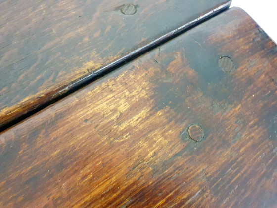 Image 1 of Mid-Century Brutalist Massivholz Couchtisch, Niederlande 1970'S