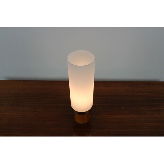 Image 1 of Mid Century Tischlampe aus Messing und Glas, Deutschland 1970er