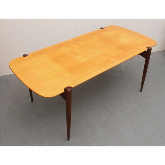 Image 1 of Skandinavischer Couchtisch aus Mapleteak, 1950