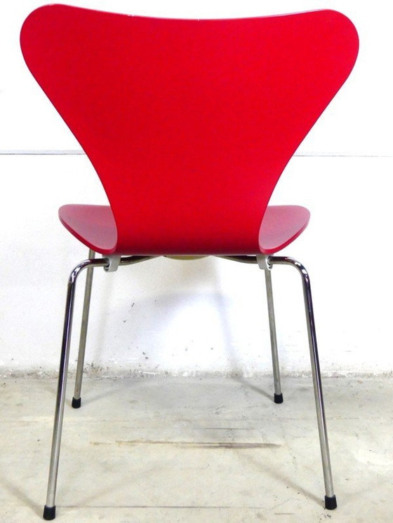 Image 1 of 6x Fritz Hansen Serie 7 Stühle von Arne Jacobsen