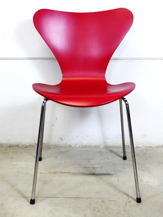 Image 1 of 6x Fritz Hansen Serie 7 Stühle von Arne Jacobsen