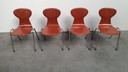 4x Eromes Pagholz industrieller stapelbarer Designstuhl