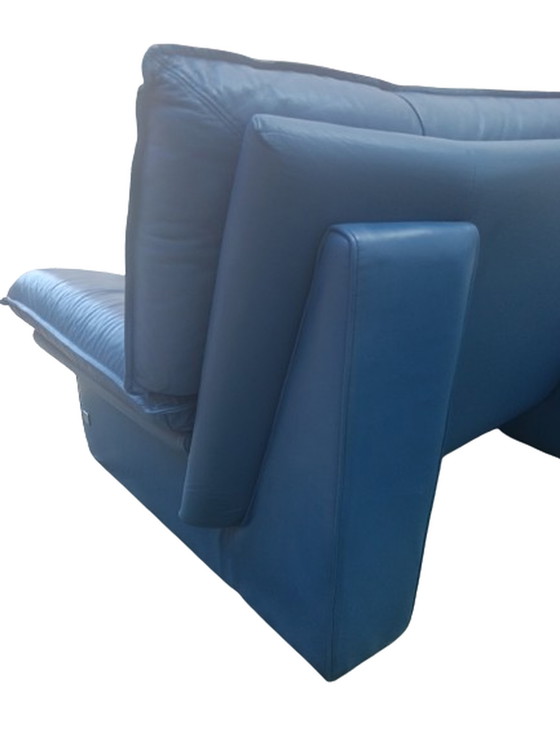 Image 1 of Blaues Sofa Nicoletti Salotti 1980er Jahre