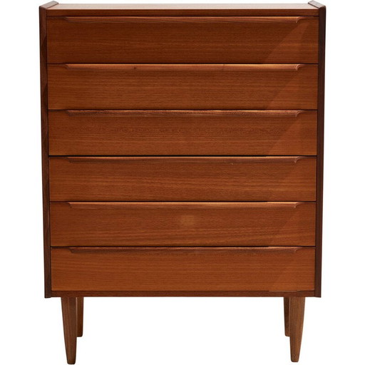 Vintage Kommode aus Teakholz mit 6 Schubladen, Dänemark 1960