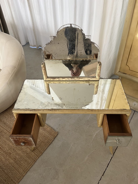 Image 1 of Set aus Kleiderschrank, Frisierkommode und Nachttisch im Art Déco-Stil