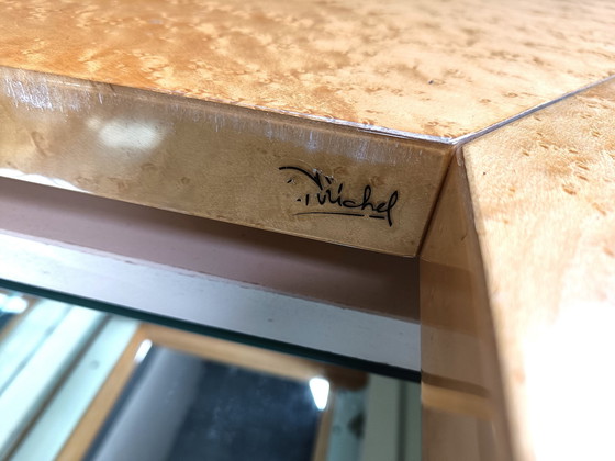 Image 1 of Vintage Eschenholz versteckt Bar Couchtisch von Paul Michel, 1970S