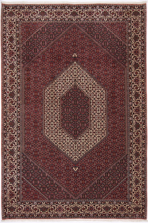 Original Handgeknüpfter Perserteppich Bidjar Takab Sehr Fein Geknüpft 301 X 202 Cm Top Zustand