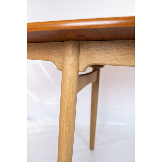 Image 1 of Vintage-Esstisch aus Teakholz und Eiche mit Verlängerungen von Hans J. Wegner und Andreas Tuck
