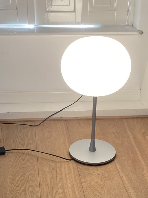 Flos Glo-Ball Tischleuchte, Silber Matt