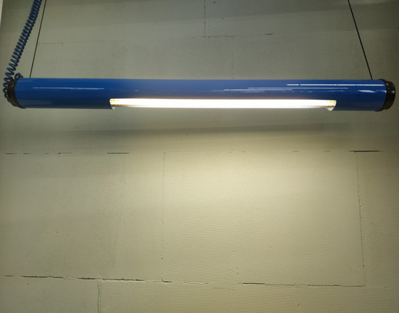 Image 1 of Vintage Pop Art Plastik 80s Leuchtstoffröhre Deckenlampe