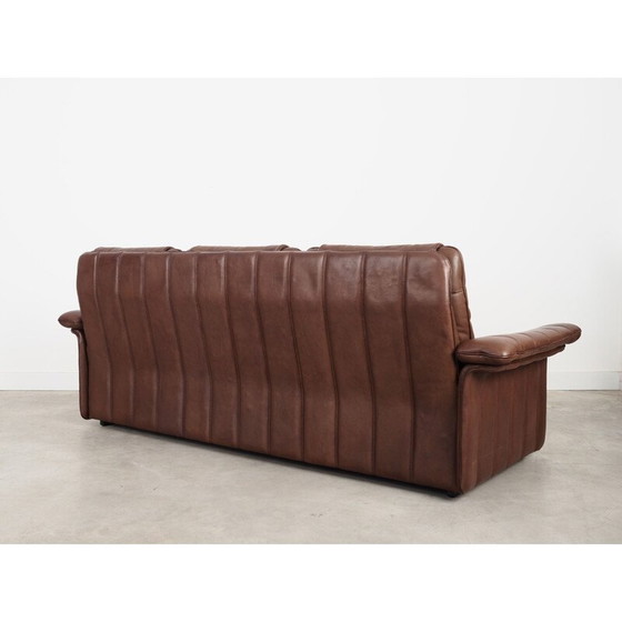 Image 1 of Vintage Schweizer Ledersofa in Braun von De Sede, 1970er Jahre