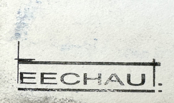 Image 1 of Eugene Eechaut 1928-2019 Sehr Schöne Architektonische Zeichnung Mit Tinte Von China