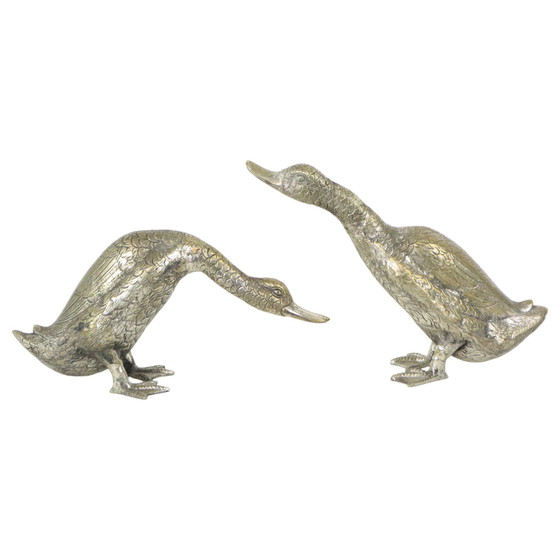 Image 1 of Enten Gänse Versilberte Bronze Frankreich