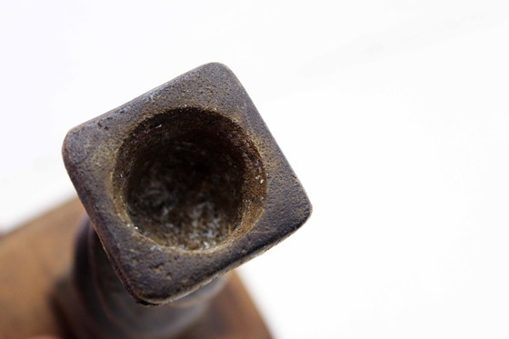 Image 1 of Kerzenhalter Aus Holz Geschnitzt, Frankreich 1950