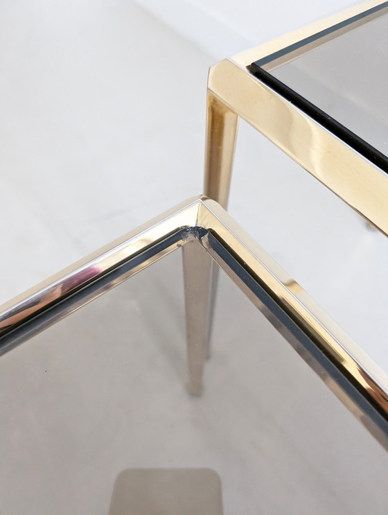 Image 1 of Satz von 3 Hollywood Regency Nesting Tables 1970'S