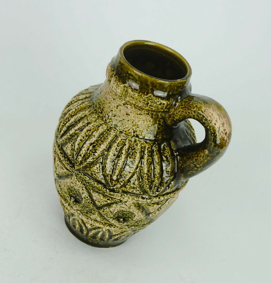 Image 1 of Bay Keramik Vase Reliefmuster Modell 93 17 1960er Jahre