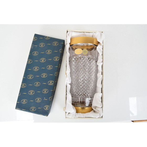 Image 1 of Vintage-Vase aus Kristallglas, Tschechoslowakei 1960