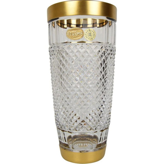 Image 1 of Vintage-Vase aus Kristallglas, Tschechoslowakei 1960
