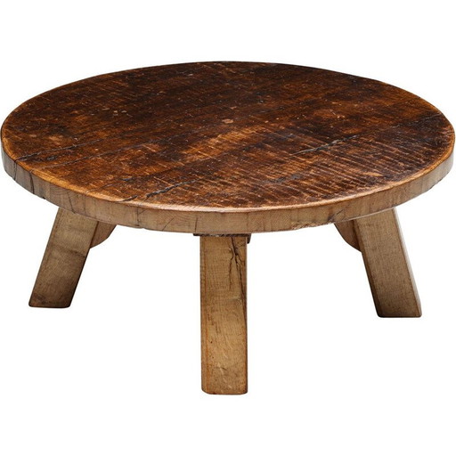 Runder Couchtisch mit vier Beinen von Wabi Sabi, 1950