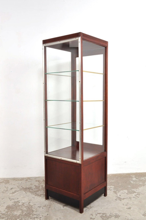 Vintage Shop Vitrine mit runden Glas 1940er Jahre