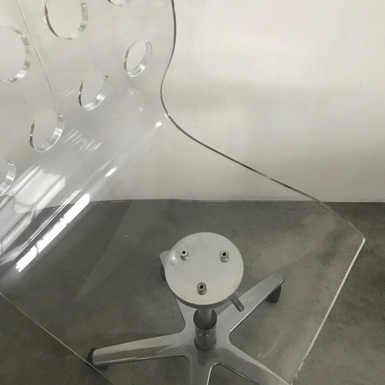 Image 1 of Vintage-Bürostuhl aus transparentem Plexiglas