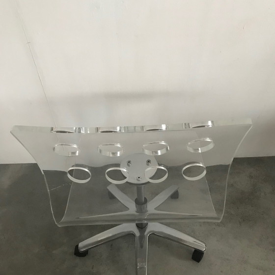 Image 1 of Vintage-Bürostuhl aus transparentem Plexiglas