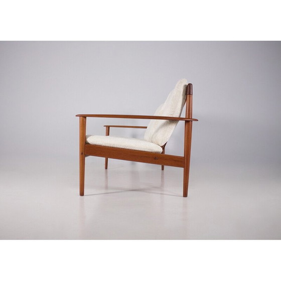 Image 1 of 3-Sitzer-Sofa aus Teakholz von Grete Jalk für Poul Jeppesen Møbelfabrik, Dänemark 1960